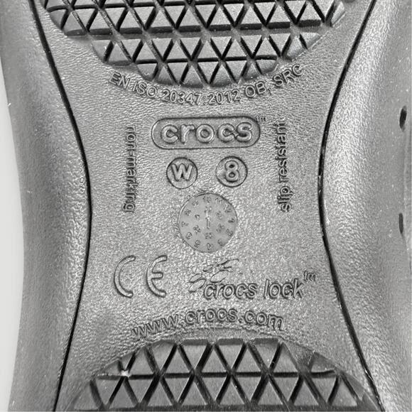 Crocs Womens Black Brooklyn Flat Ballet Shoes Size 8 Slip On Comfort Round Toe - Picture 9 of 10